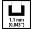 Шина для GC-EC 7520 T Einhell 20cm 1,1 SP7, 4500154 2