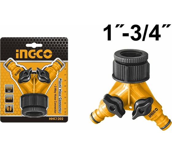 Распределитель двухканальный 1 - 3/4 INGCO HHC1202