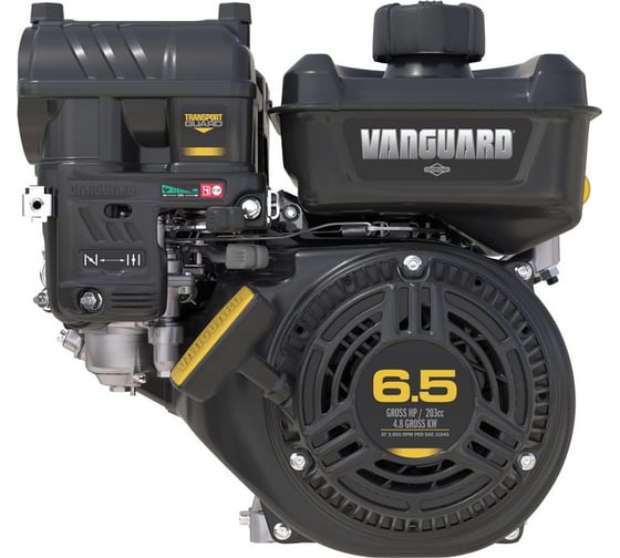 Двигатель Briggs&Stratton Vanguard, 203 куб.см, 6,5 л.с., гор. вал, D=20.00, 12V3320007F1DV7001 X934425710