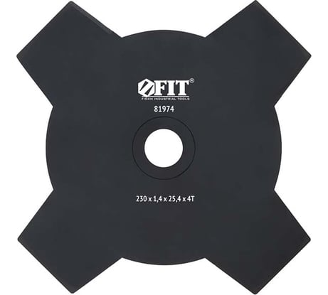Нож с 2-х сторонними лезвиями (230х25.4 мм; 4Т) для триммера FIT 81974