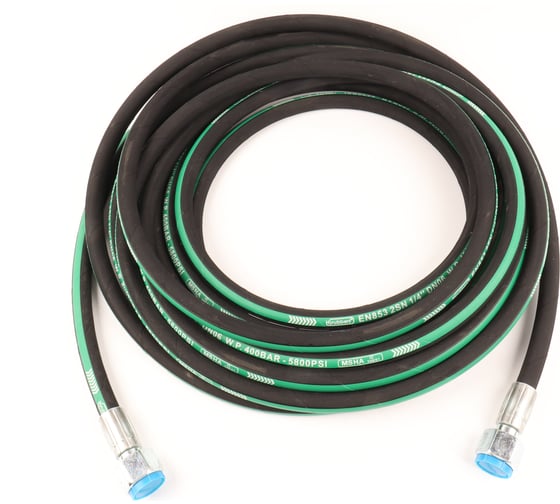 Шланг ACG для АВД 10 м 2-х оплеточный 2SN d-6 мм (гайка металл 22x1.5 - 22x1.5) 1023892
