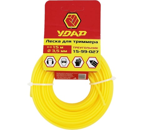 Леска (15 м; треугольник; 3.5 мм) для триммера УДАР 15-99-027