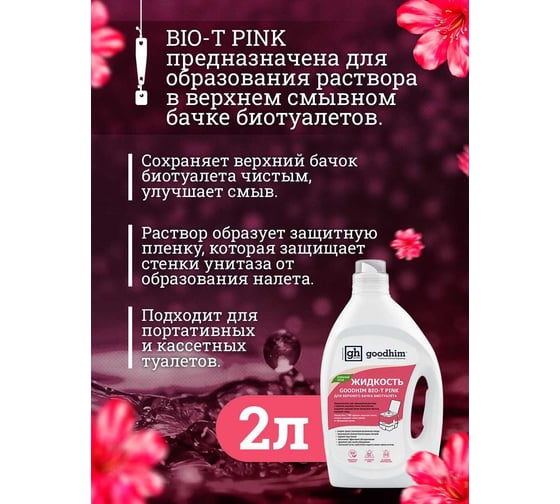 Набор средств для биотуалета GOODHIM GREEN + PINK. 2лх2 , 14112