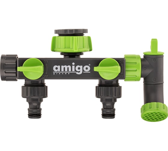 Разделитель потоков Amigo 2-х канальный с краном Grande 79818