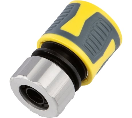 Коннектор ЧЕТЫРЕ СЕЗОНА Профи для шланга, быстросъемный 1/2 с термопластичной резиной и зажимной гайкой из цинка 62-0304-F