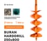 Шнек для каменистого, твердого и мерзлого грунта BURAN двухзаходный HARDDRILL 250x800 (800мм) S00110 3