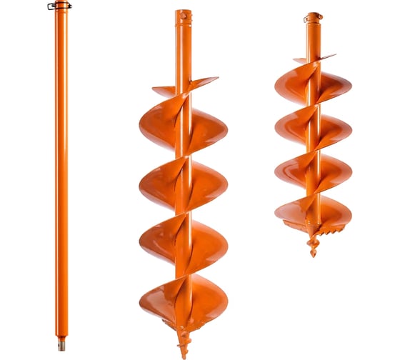 Специальный профессиональный комплект шнеков для каменистого грунта с удлинителем BURAN HARDDRILL 250x800+HARDDRILL 200x800+PLUS-1000 S00133