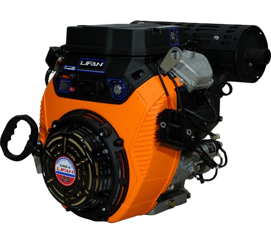 Двигатель LIFAN LF2V80F-A (4500), 29 л.с. D25 20А датчик давл./м, м/радиатор, счетчик моточасов 00-00158183