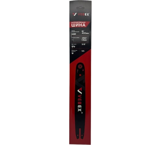 Шина пильная 3/8x1.3мм х 16x55 зв. VEBEX АГ137118