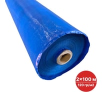 Тент в рулоне SAMGRUPP тентовое полотно 2x100м 200 м2, тарпаулин 120 г/м2, синий SAMC-0790210120