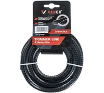 Набор лесок для триммера VEBEX зубчатая, 3,0x15м, 3 шт. АГ214030