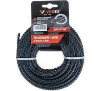 Набор лесок для триммера VEBEX зубчатая, 4,0x15м, 3 шт. АГ214040