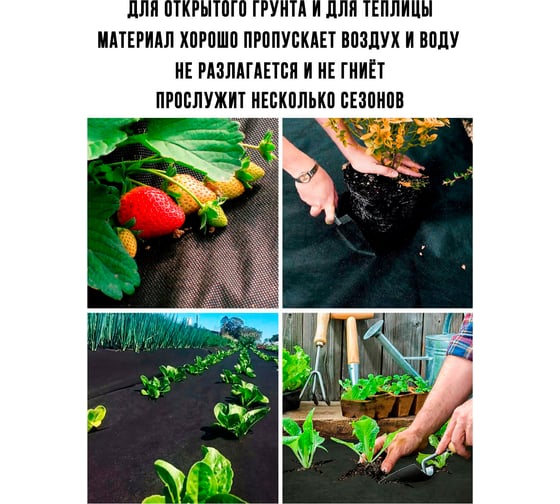 Укрывной материал ГеоПластБорд спанбонд суф 60 32x10 м цвет черный SPBBl60