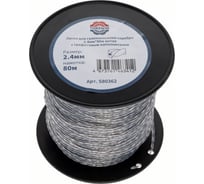 Леска для триммера (бухта) TORGWIN 2.4мм/80м Серебро Квадрат с графитовым наполнителем S80362