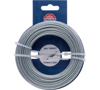 Леска TORGWIN для газонокосилки серебро 2.4мм, 15м круг проволока в оболочке S46437