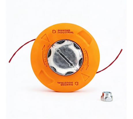 Катушка для триммеров Diamond Industrial М10x1.25 LH левая резьба, полуавтомат мет.кнопка, оранжевая DIDTRKAT44ORNG