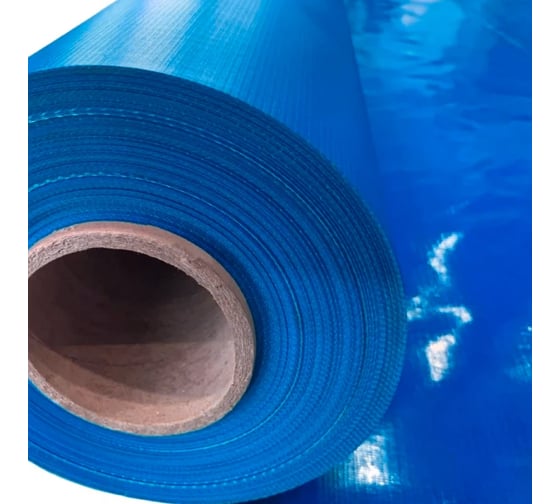 Тент без люверсов в рулоне Sebmet (тентовое полотно), ПВХ негорючий 450 г/м.кв, синий, 3x65м / 195м² TD0790450365П 1