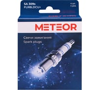 Свеча зажигания METEOR комлект 4 шт FLR8LDCU+ SA 309s