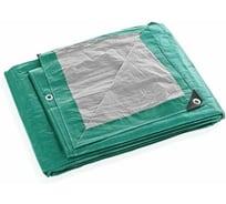 Тент мегапласт Защитник 120 3м х 4м зеленый / серебристый 1693