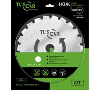 Нож для мотокосы TUSCAR BB0115, Professional, 200x20x1.6x22T, Forest - для кустореза 1030115200-22-2