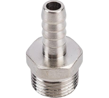 Штуцер (внешняя резьба 1/2" - елочка 10 мм; латунь никелированная) SANTRADE 1428