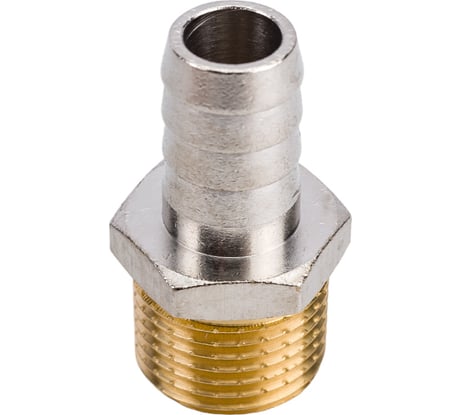 Штуцер (внешняя резьба 1/2" - елочка 14 мм; латунь никелированная) SANTRADE 1429