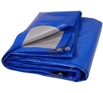 Тент Мегапласт Защитник 180 5м х 6м синий / серебристый 1730