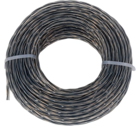 Леска износостойкая ЛВКС-3.0-15 (3 мм; 15 м; витой квадрат со стержнем) для триммера Витязь 18026021