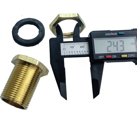 Переходник латунный для врезки в бочку НР 3/4" Профитт 3179867