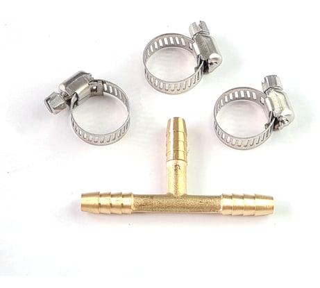 Наконечник латунный Т-образный 6 мм + 3 хомута Профитт 4823518