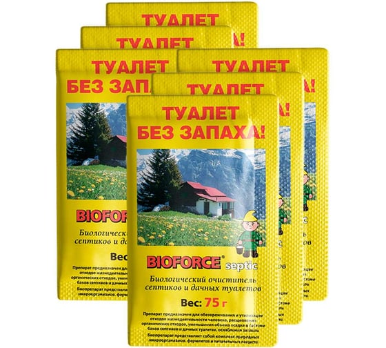 Средство BIOFORCE Septic 75г туалет без запаха 6 шт BB-014 1