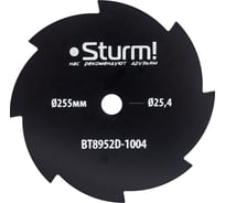 Нож стальной (255х25.4х8 мм; 8 зубов) для бензотриммера Sturm BT8952D-1004