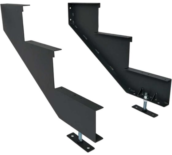 Косоур Калибр для лестницы 3 ст (лев+прав, регулир. опоры 2шт, сталь 3мм, H=500мм, проступь 275мм) 00000083556 1