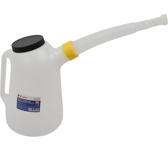 Емкость мерная пластиковая для заливки масла LIGE 5л (материал PE Ø горловины 23мм) LG-14033 1