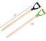Черенок для лопат в/с d40 L 800мм c V ручкой woodtrade X333025324 00237 2
