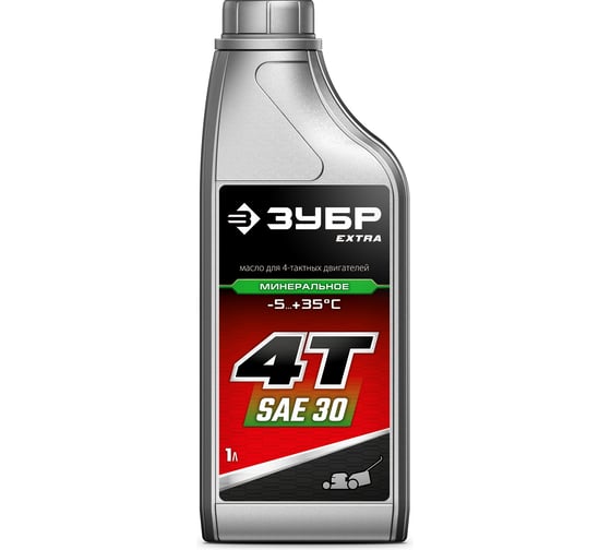 Минеральное масло ЗУБР Extra 4Т-30 для 4-тактных двигателей, 1 л 70617-1 1