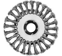 Щетка проволочная витая vertextools 150х25,4 для садового триммера, удалитель сорняковYK-T053