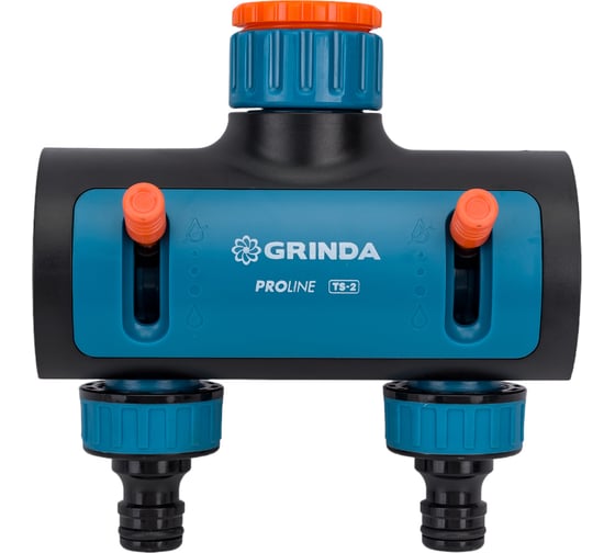 Двухканальный распределитель с внутренней резьбой GRINDA PROLine TS-2, 3/4"-1" 8-426312_z02 1