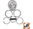 Поршень в сборе UNITED PARTS 168F, GX160 Ø68×54мм (кольцо 1.5мм) 90-0152 4