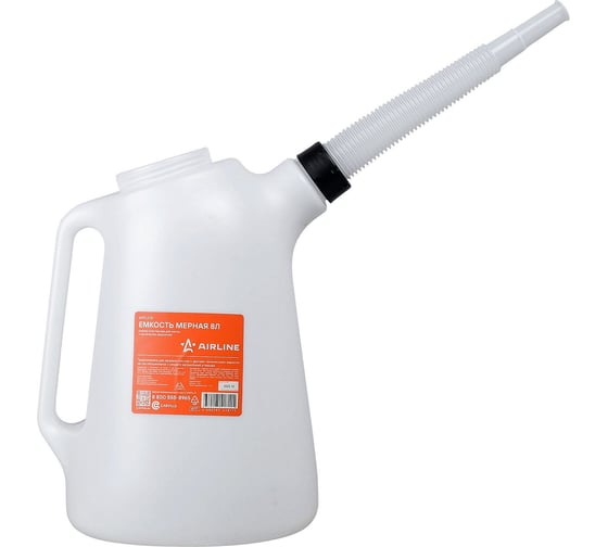 Емкость (лейка) мерная AIRLINE 8л пластиковая для масла и технических жидкостей APFL018 1