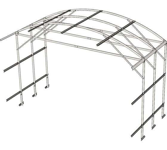 Каркас вставки к теплице ВОЛЯ Прима-4 с грунтозацепами 1416