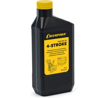 Масло для 4-тактных двигателей синтетическое зимнее CHAMPION SAE 5W30 API SL/CF 0.6л 952855