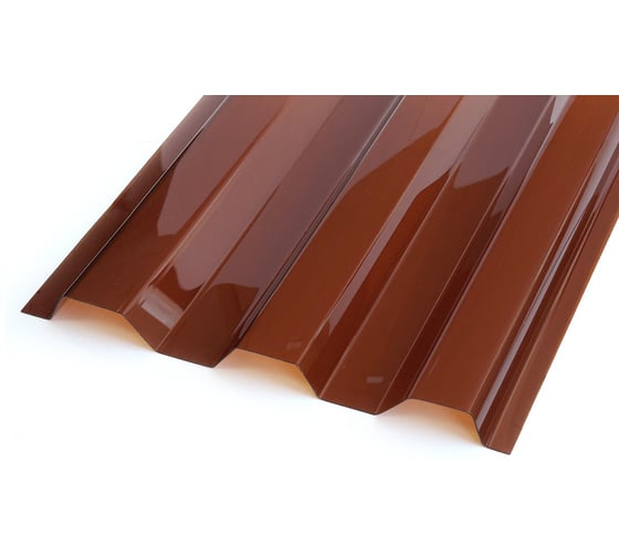 Профилированный монолитный поликарбонат Novattro МП/С-21 0.8мм 2 000х1 051мм ШК (13 терракотовый, 1UV) 4604638006869 1