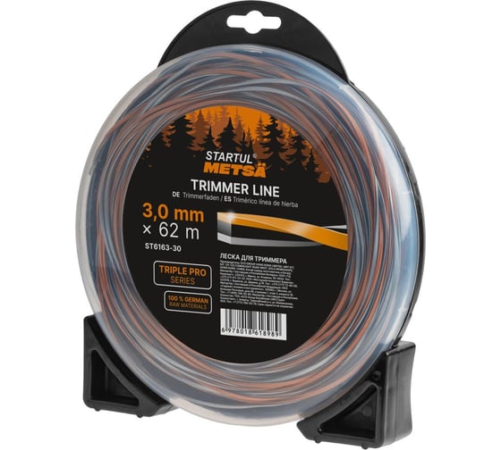 Леска STARTUL 3.0 мм х 62 м витой квадрат сеч. TRIPLE PRO METSA ST6163-30 1
