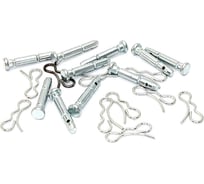 Срезные болты Amperin для снегоуборщика, 6х41мм, со шплинтом, комплект 10шт 144002 083289