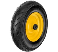 Колесо пневматическое бескамерное Denzel 16х4.00-8 D410мм, d20мм, длина оси 104мм 689535