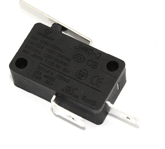 Микровыключатель Amperin для пил/триммера 2 контакта с лапкой 28 мм (9100) 106214