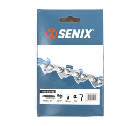 Цепь пильная SENIX 16” (40 см), шаг 3/8”, паз 1.3 мм, 56 звеньев AECS-0101