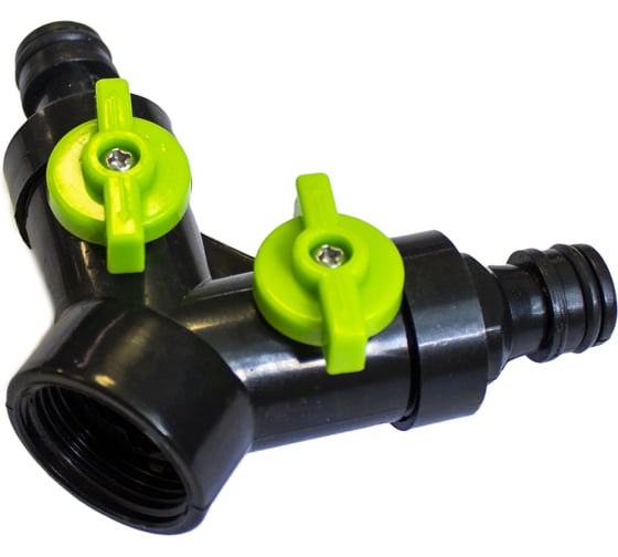 Тройник-разветвитель с регуляторами WMC TOOLS (3/4х 2 штуцера),на блистере WMC-TG7207019-1(50067)