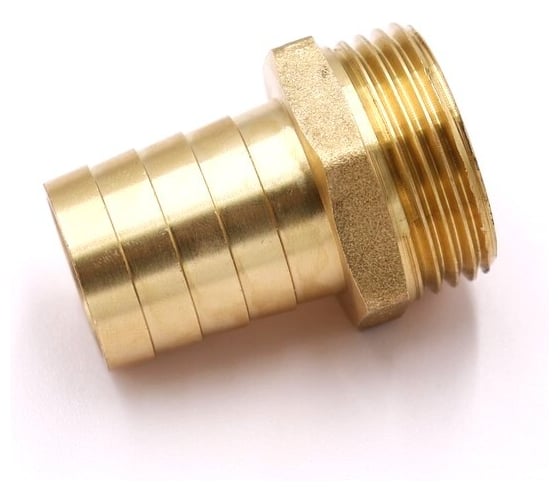 Штуцер ViEiR 1x25 латунный с наружной резьбой для шланга и трубопроводов VRM525 (V)